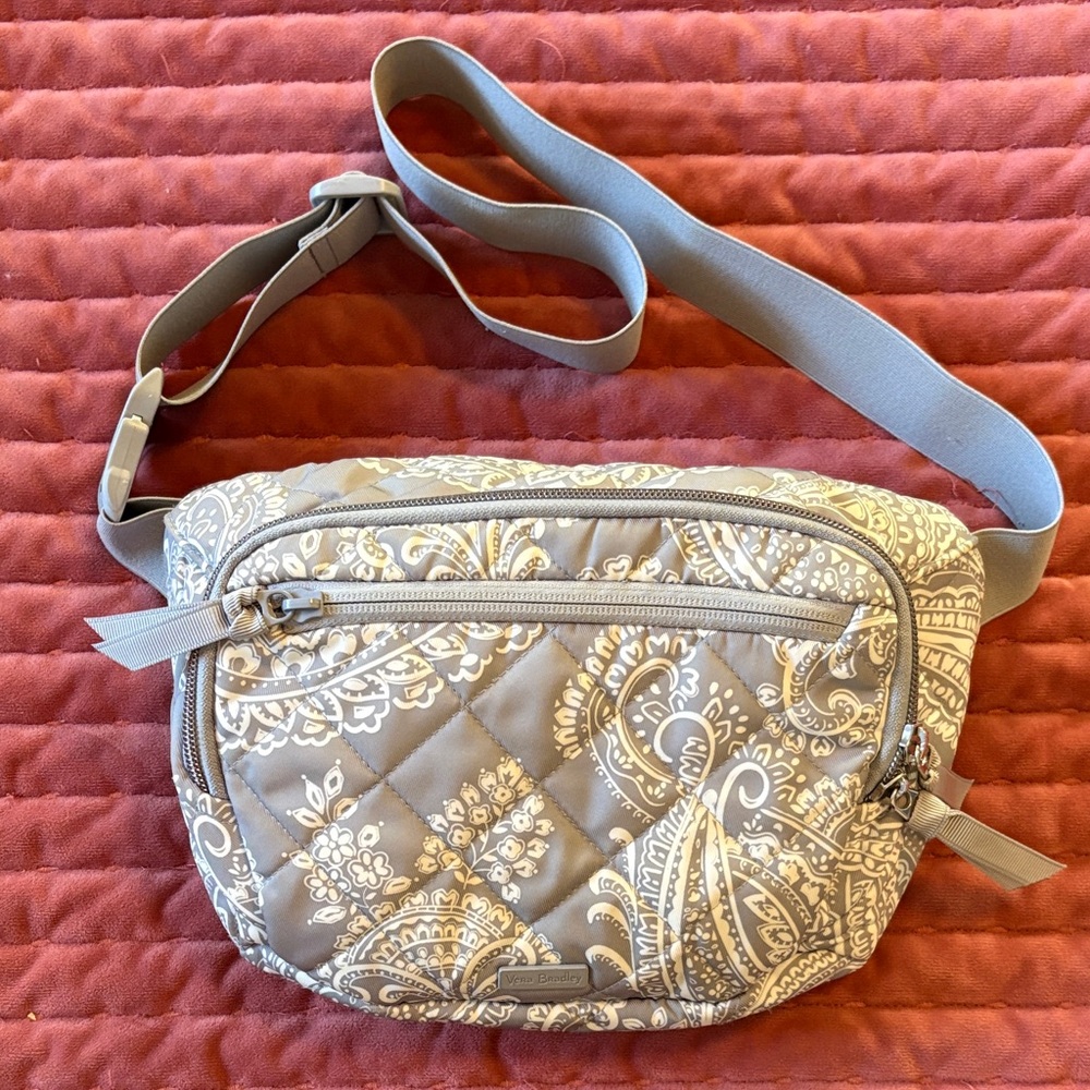 Vera Bradley Gray Paisley Crossbody Bag
